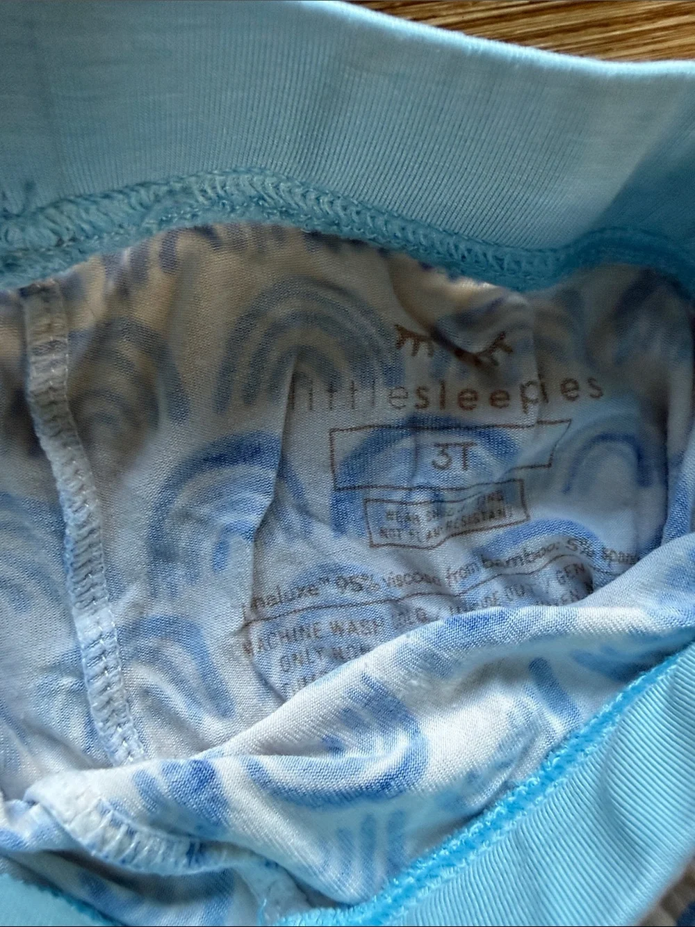 Little Sleepies Blue Rainbow Print Pajama Set - Short Sleeve Top & Shorts